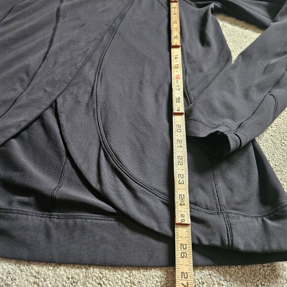 Lululemon Rulu Rally Wrap Jacket Women's 6 Black Cowl Neck Snap Cardigan W3EE0S - Picture 14 of 14